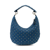 Valentino 'Spike Rockstud' Denim Handbag