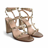 Valentino 'Rockstud' Block Heel Sandals - Women's 40