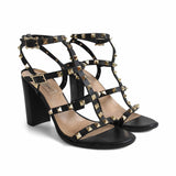 Valentino 'Rockstud' Block Heel Sandals - Women's 40
