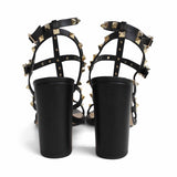 Valentino 'Rockstud' Block Heel Sandals - Women's 40
