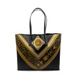 Versace Printed Leather Tote Bag