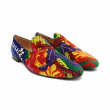Versace 'Baroque' Velour Loafers - Men's 46