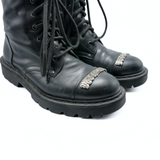 Vetements 'Gothic Logo' Combat Boots - Men's 41