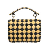 Valentino Raffia Rockstud Flap Bag