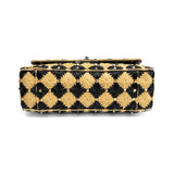 Valentino Raffia Rockstud Flap Bag