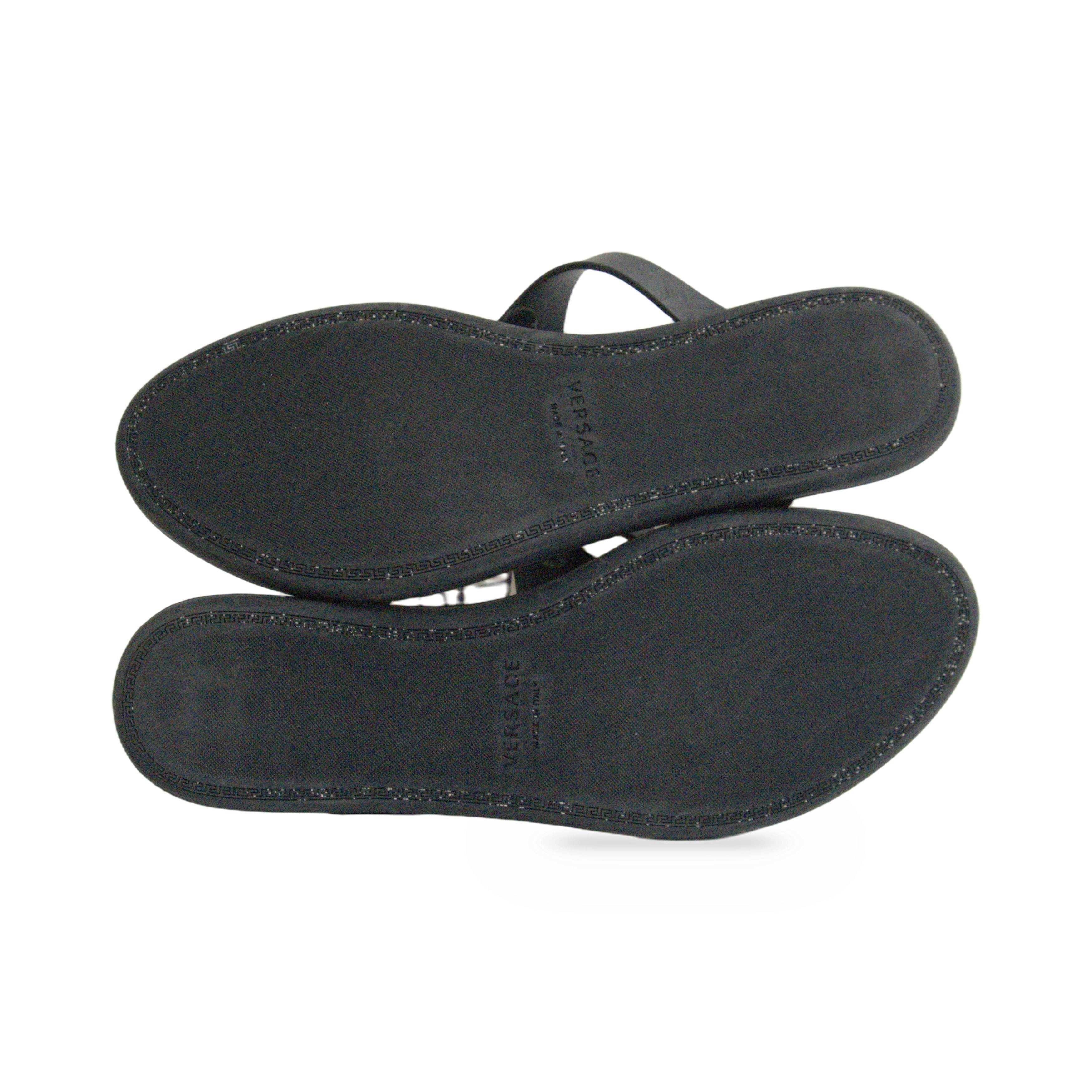 Versace Black Medusa Sandals sole