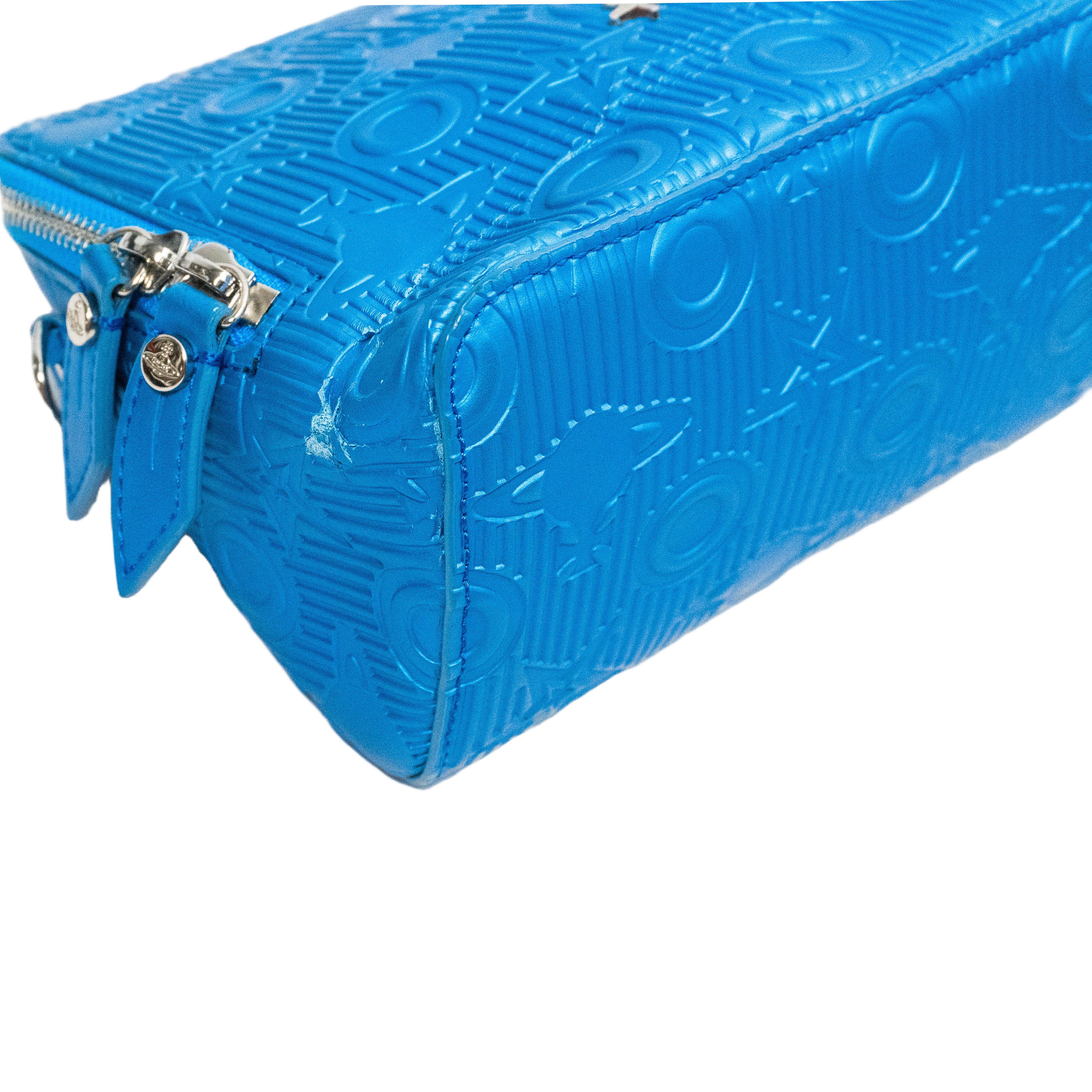 Vivienne Westwood Blue Embossed Crossbody Bag detail