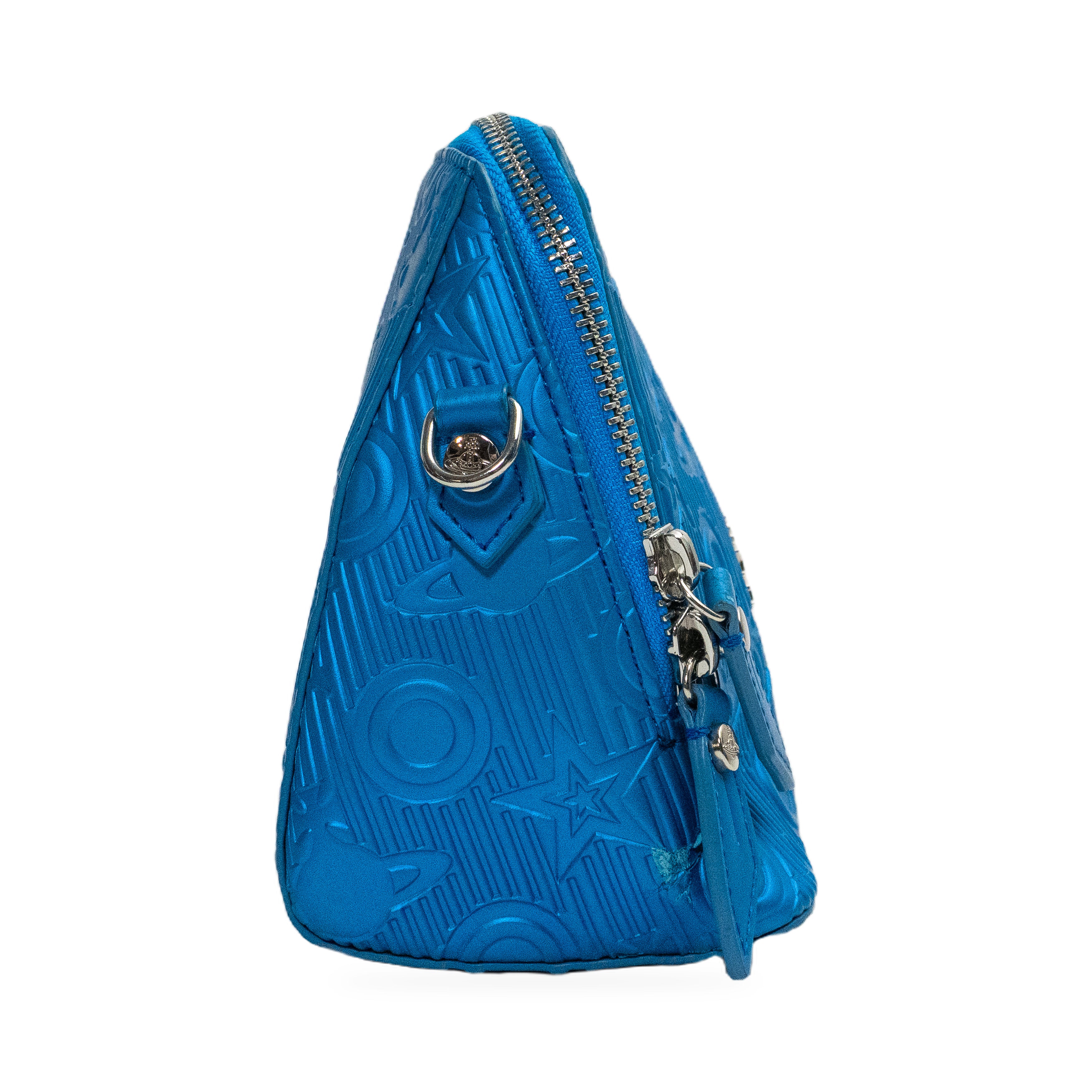 Vivienne Westwood Blue Embossed Crossbody Bag side