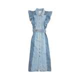 Yas Denim Midi Dress - Women's 8