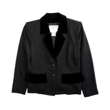 Yves Saint Laurent Velvet Detail Blazer - Women's 10