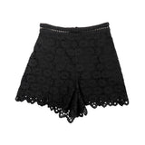 Zimmermann Black Eyelet Lace Shorts - Women's 1