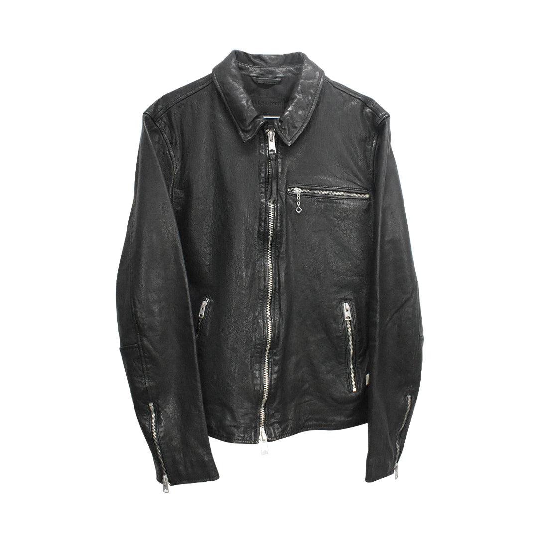 All Saints Leather Jacket - Men's L - Fashionably Yours