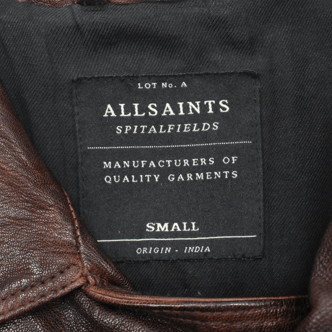 All Saints Leather Jacket - Men's S - Fashionably Yours