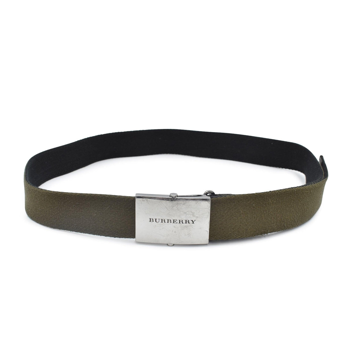 Vintage Burberry dark green plaid leather belts 42-105 Burberry Belt - 42/105 – Fashionably Yours main image 2