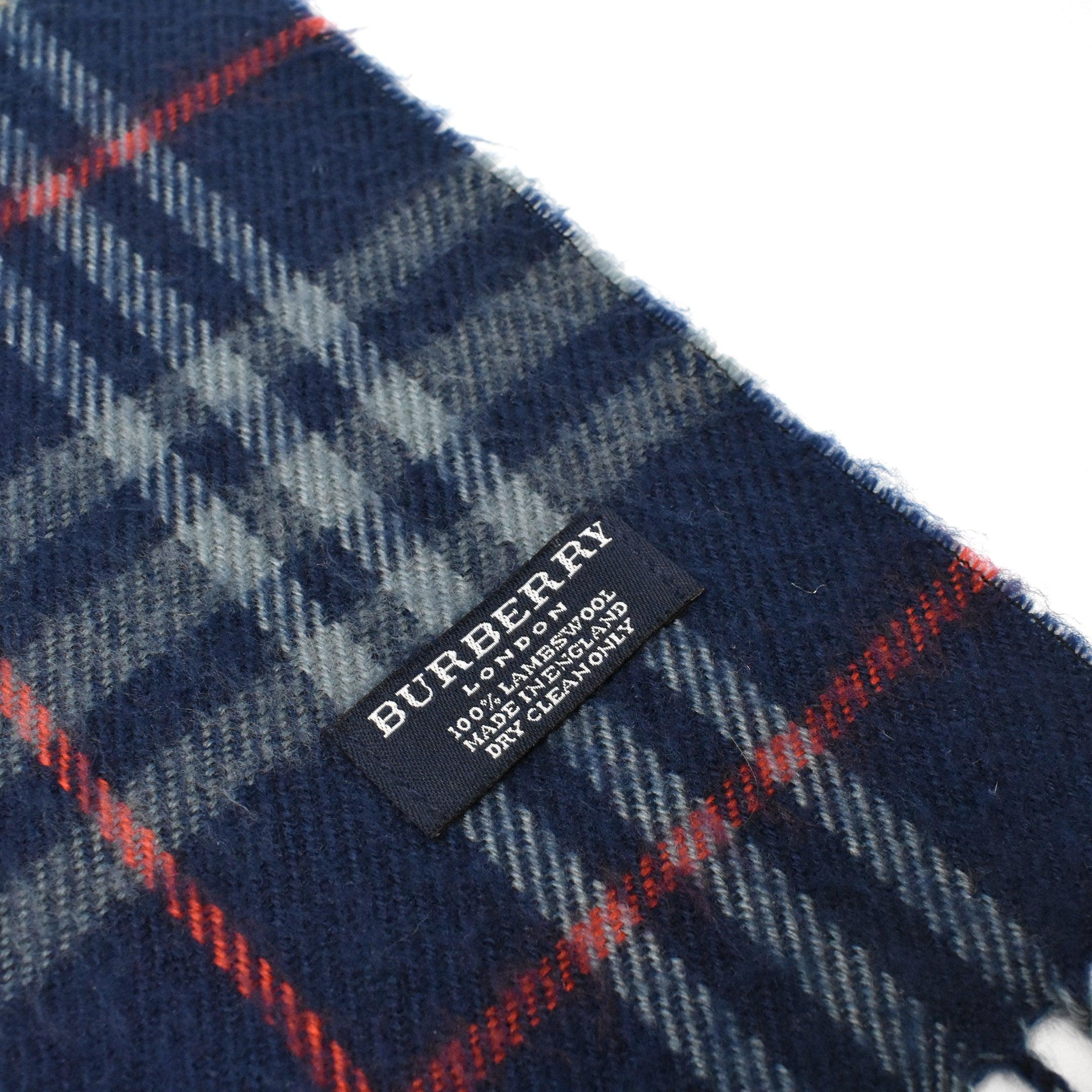 Blue deals burberry scarf