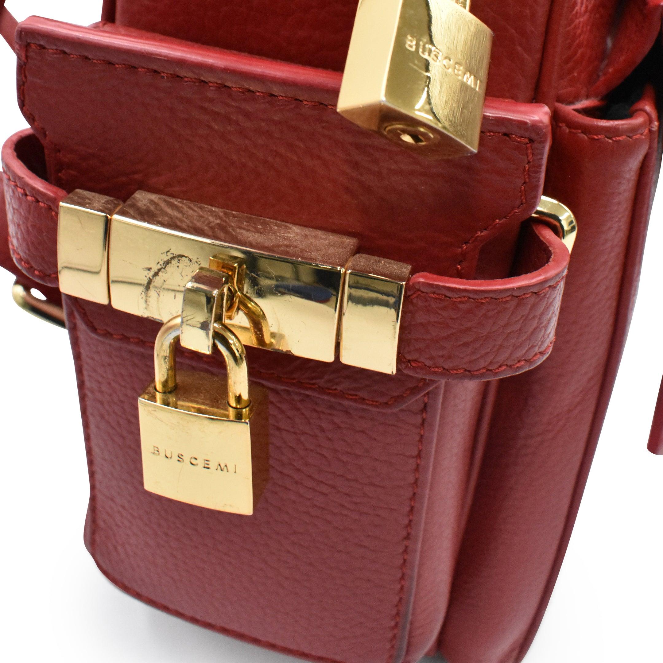 buscemi phd large leather backpack red Buscemi Backpack – Fashionably Yours