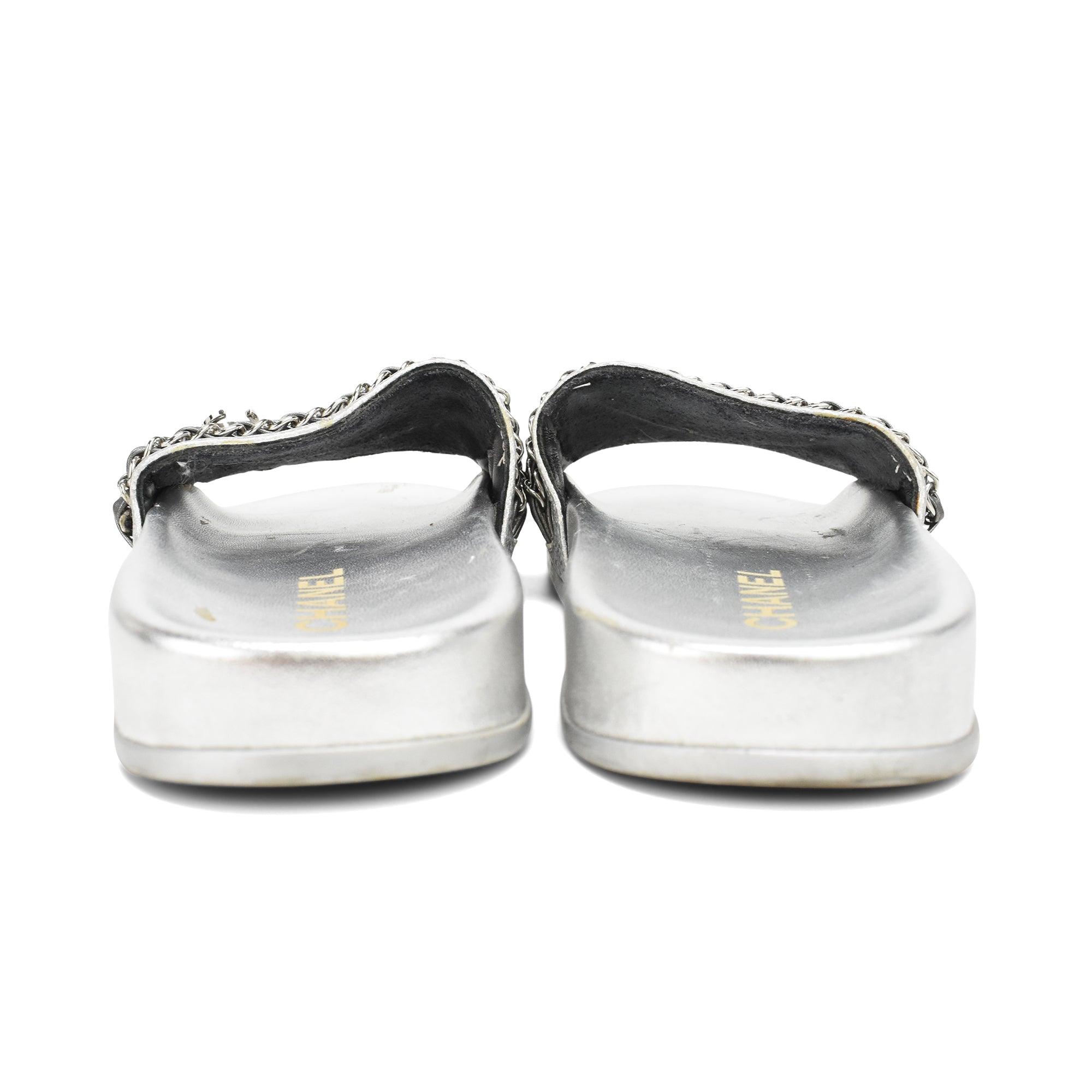 Chanel Chain Slides - Women's 37 - Fashionably Yours