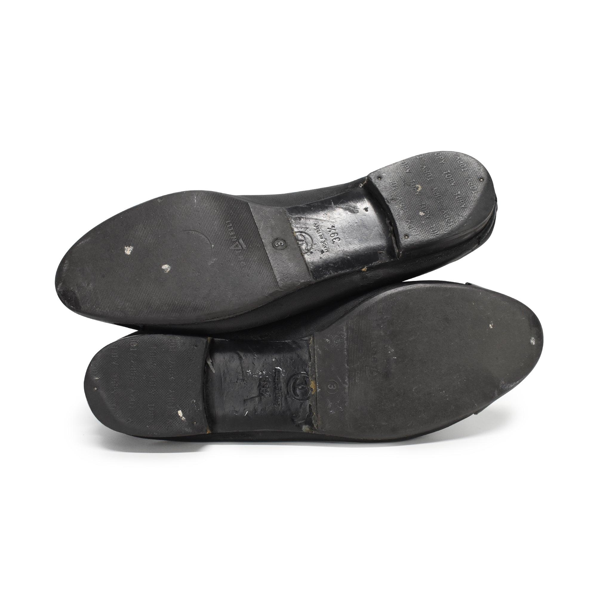 Chanel Flats Women s 39.5 Black 39.5