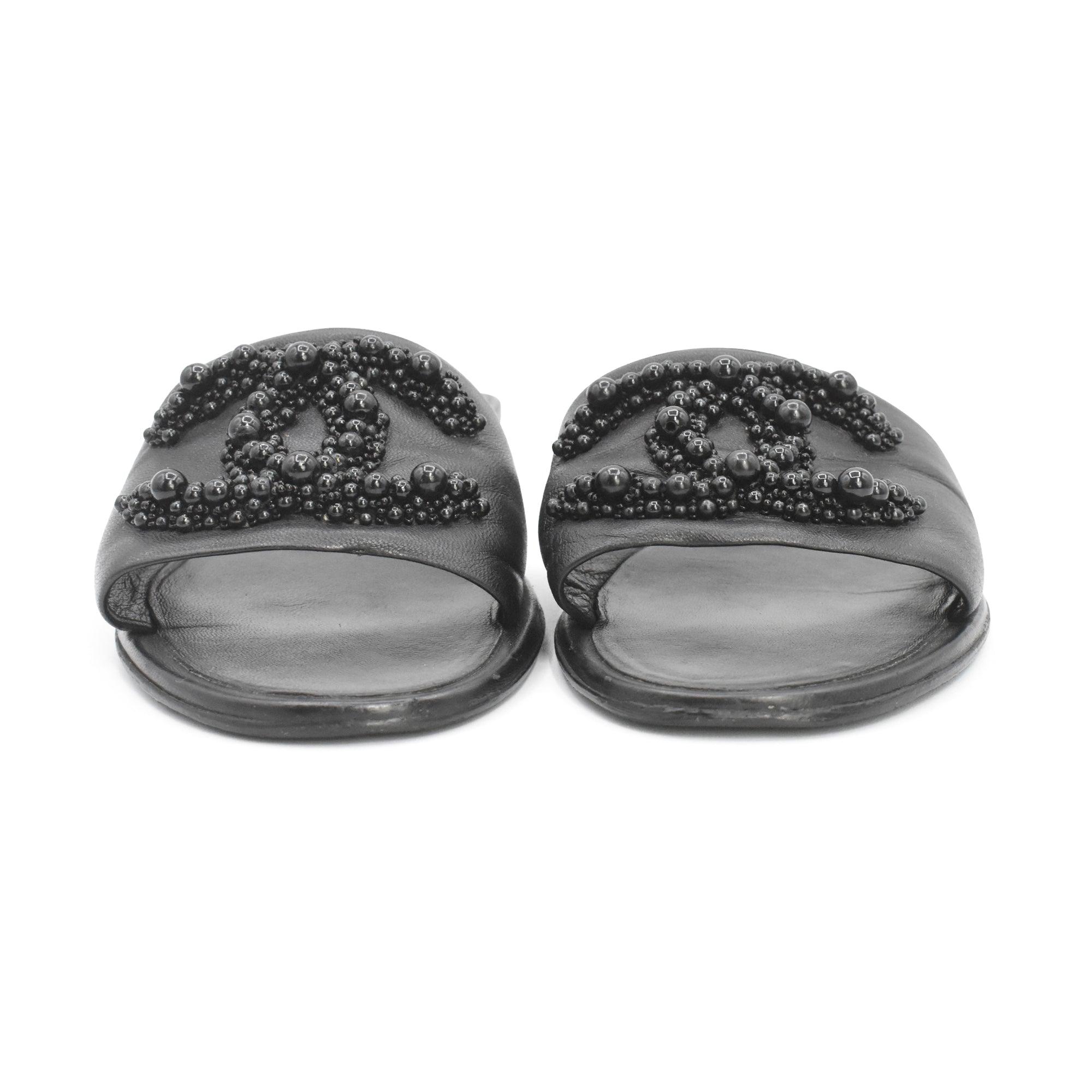 Chanel Slides - Women's 38.5 - Fashionably Yours