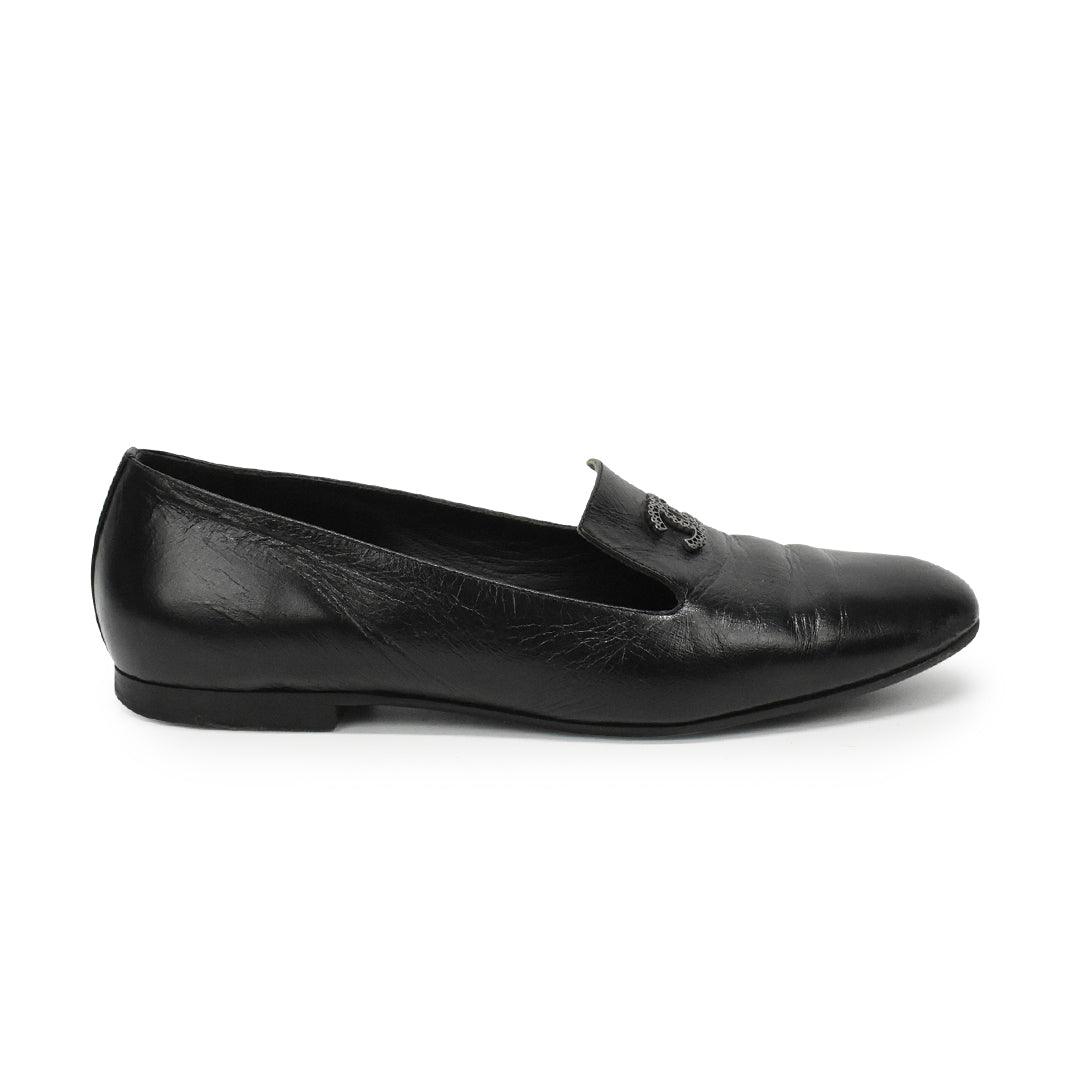 Chanel 'Smoking Slipper' Loafers - Women's 37 - Fashionably Yours
