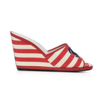 Chanel Striped Wedges - Women's 39 - Fashionably Yours