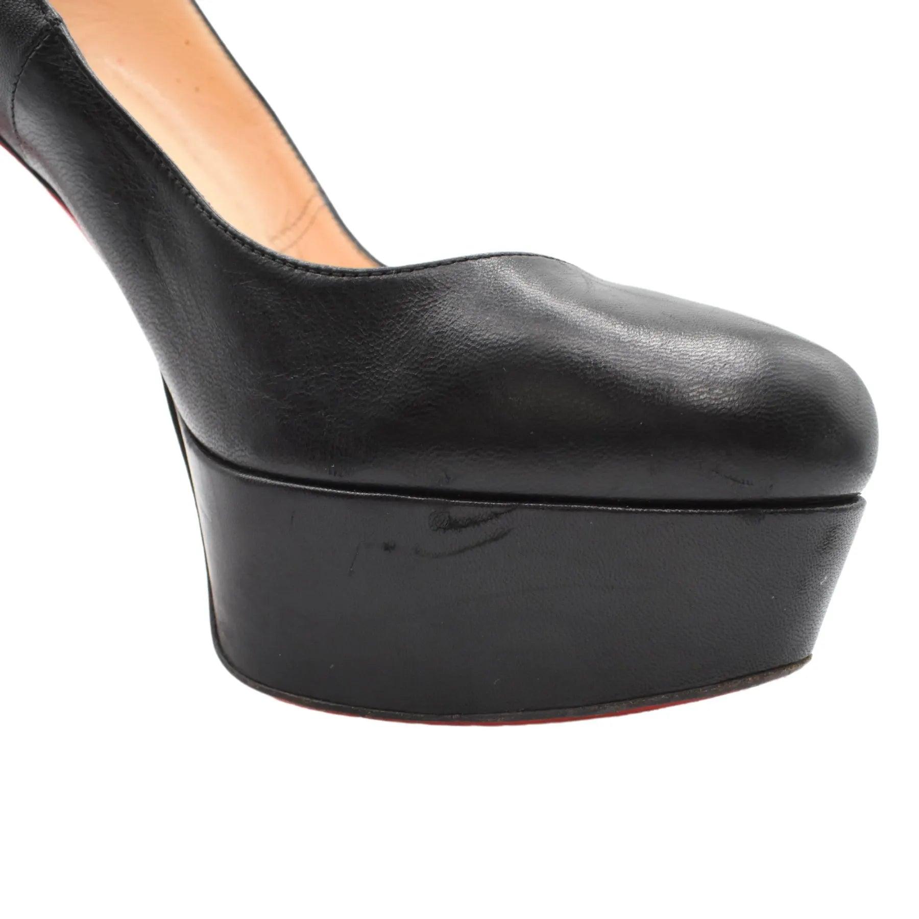 Louboutin black platform heels discount