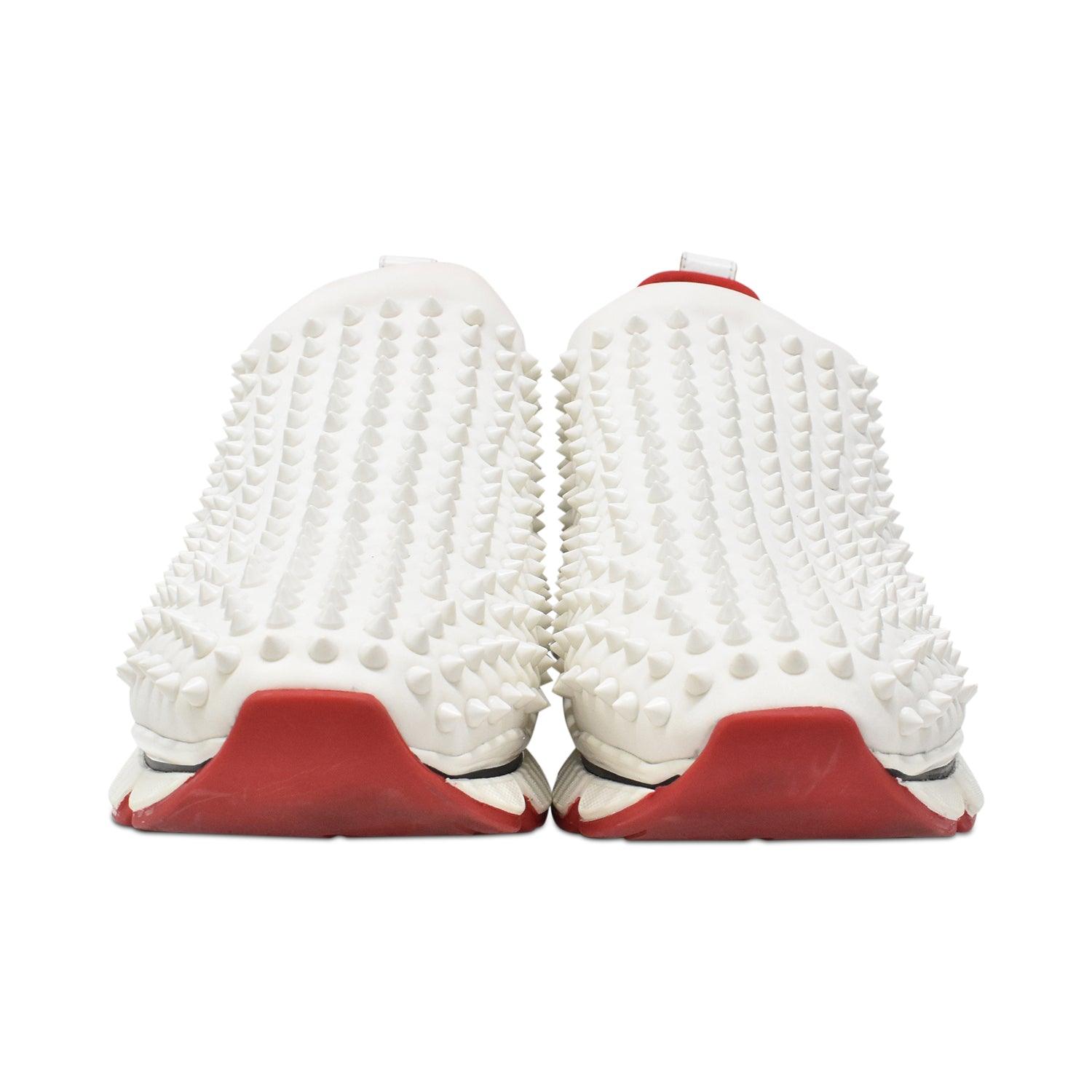 Mens white christian louboutin on sale sneakers