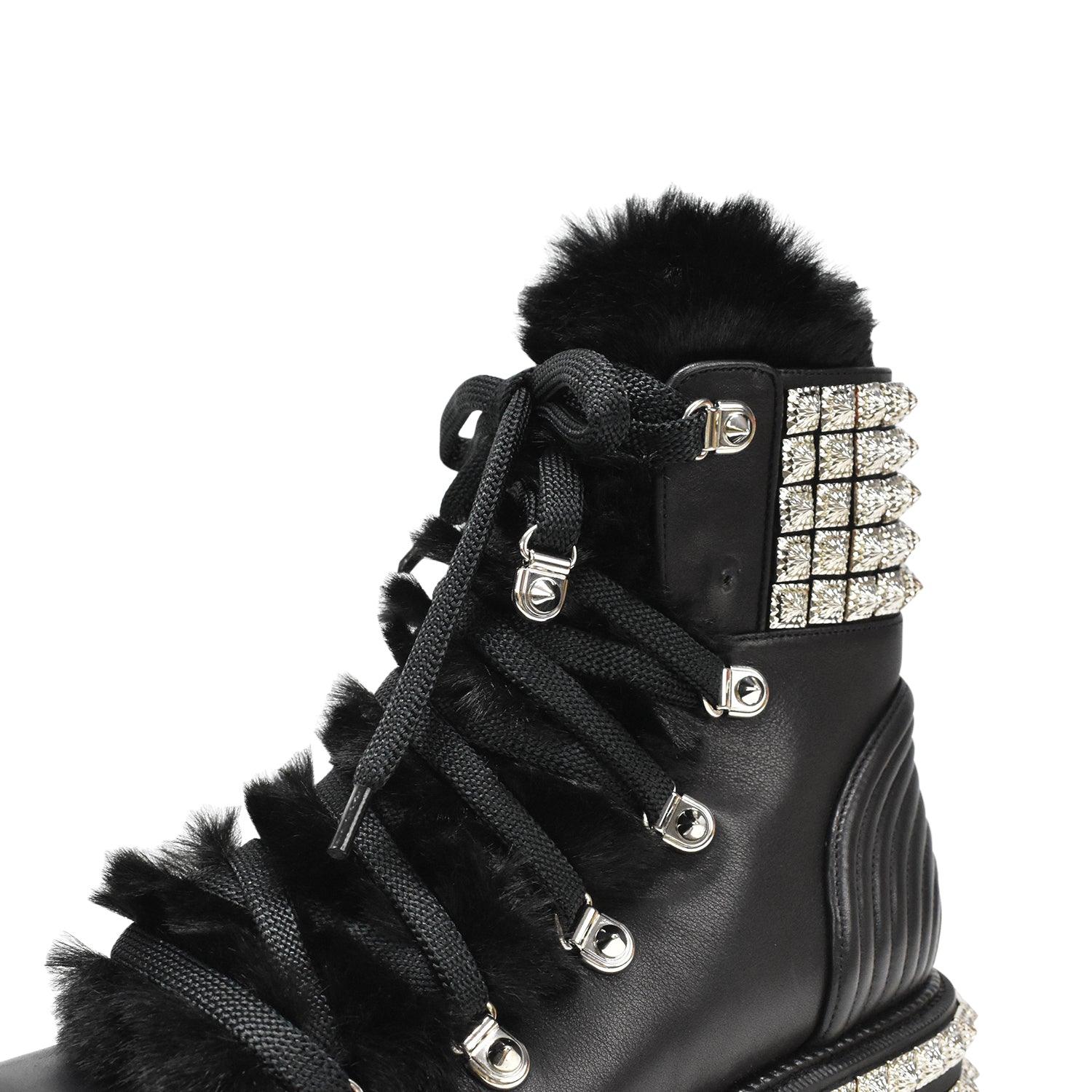 Louboutin spiked sale boots