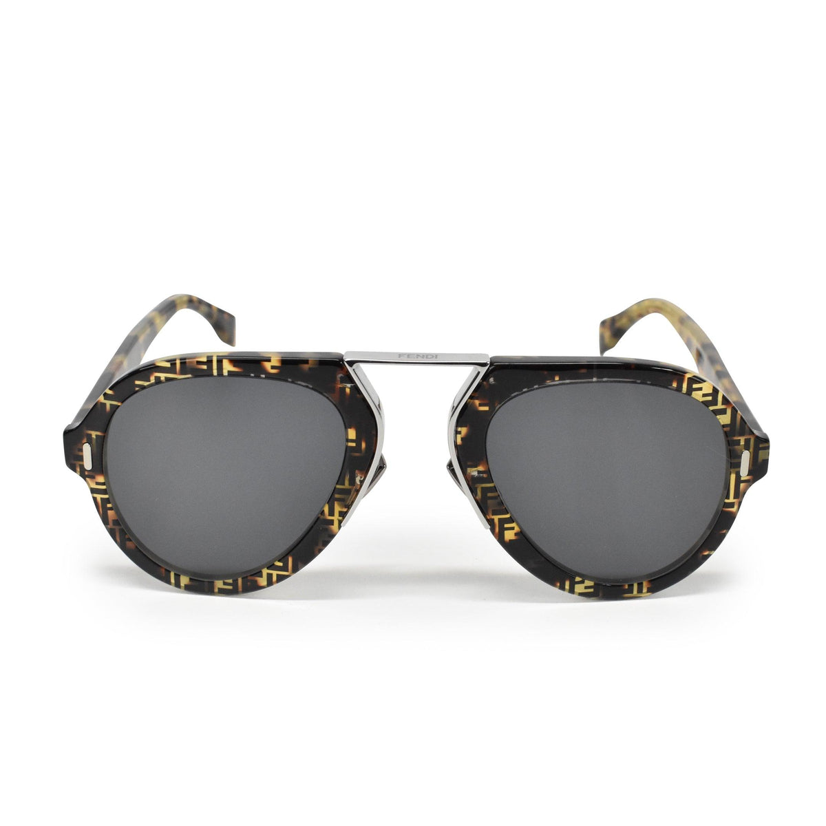 FENDI 57mm MIRRORED oversized acetate aviator sunglasses tortoise Fendi Acetate Fendi Roma Cat Eye Sunglasses FF 0435/S Havana  main image 3