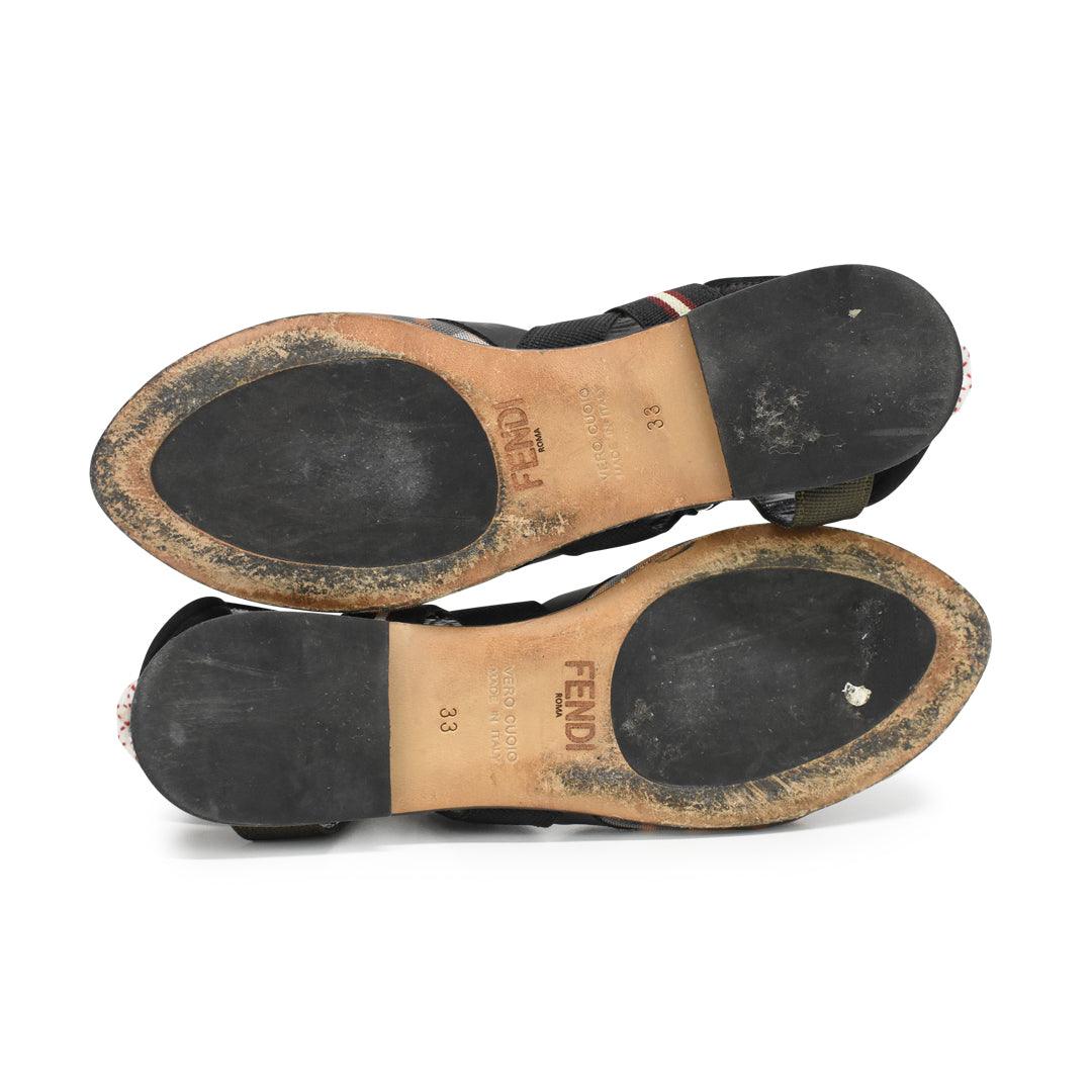 Fendi flats sale hot sale
