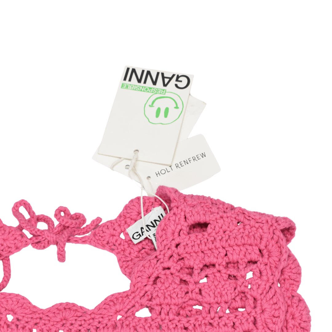 ganni pink crochet dress GANNI Crochet Tunic