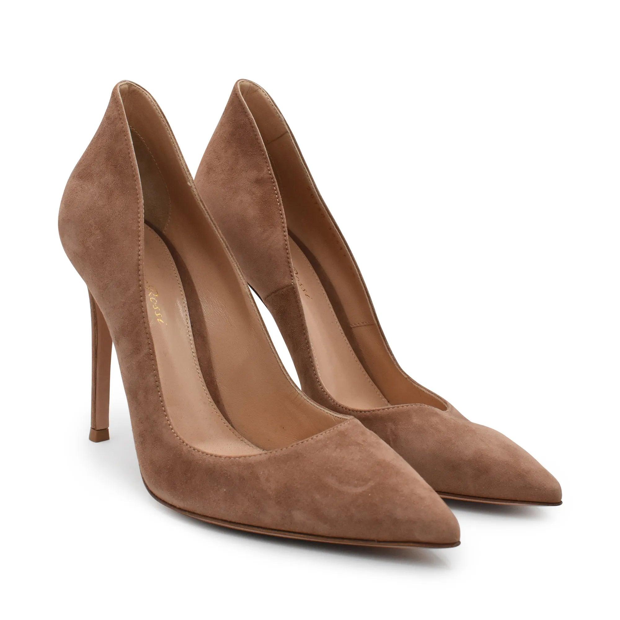Gianvito Brown Suede Stilettos Gianvito Rossi Brown Suede Gianvito