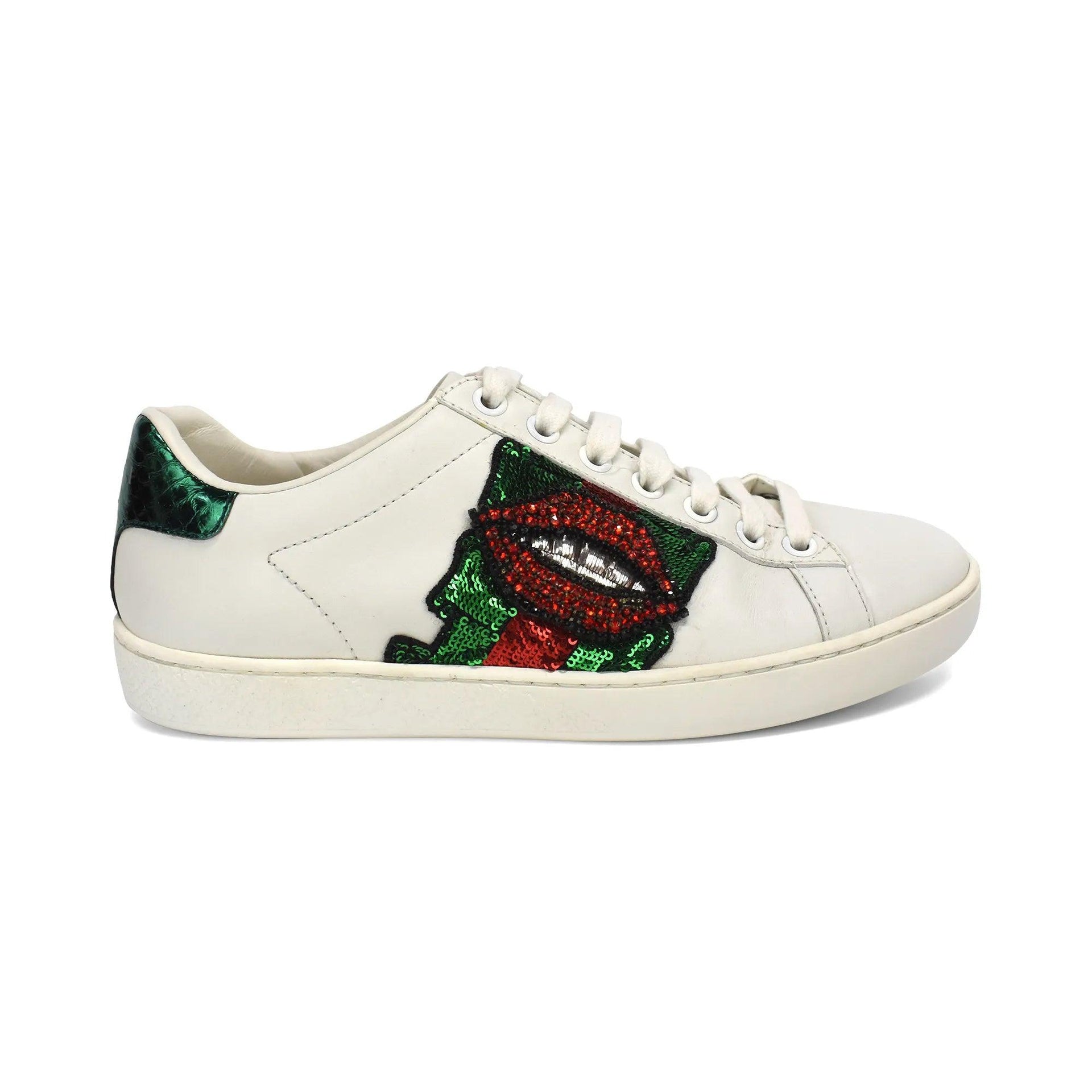 Gucci embroidered ace sneakers shop