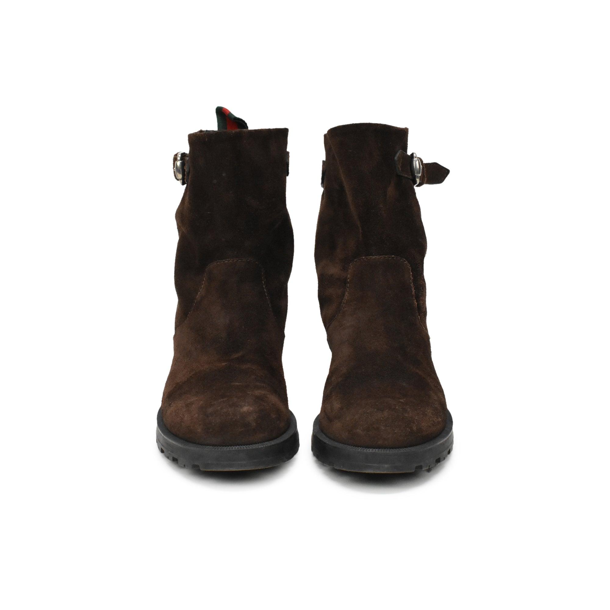 Brown suede gucci outlet boots