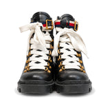 Gucci 'Sylvie' Leather Ankle Boots - Women's 35.5