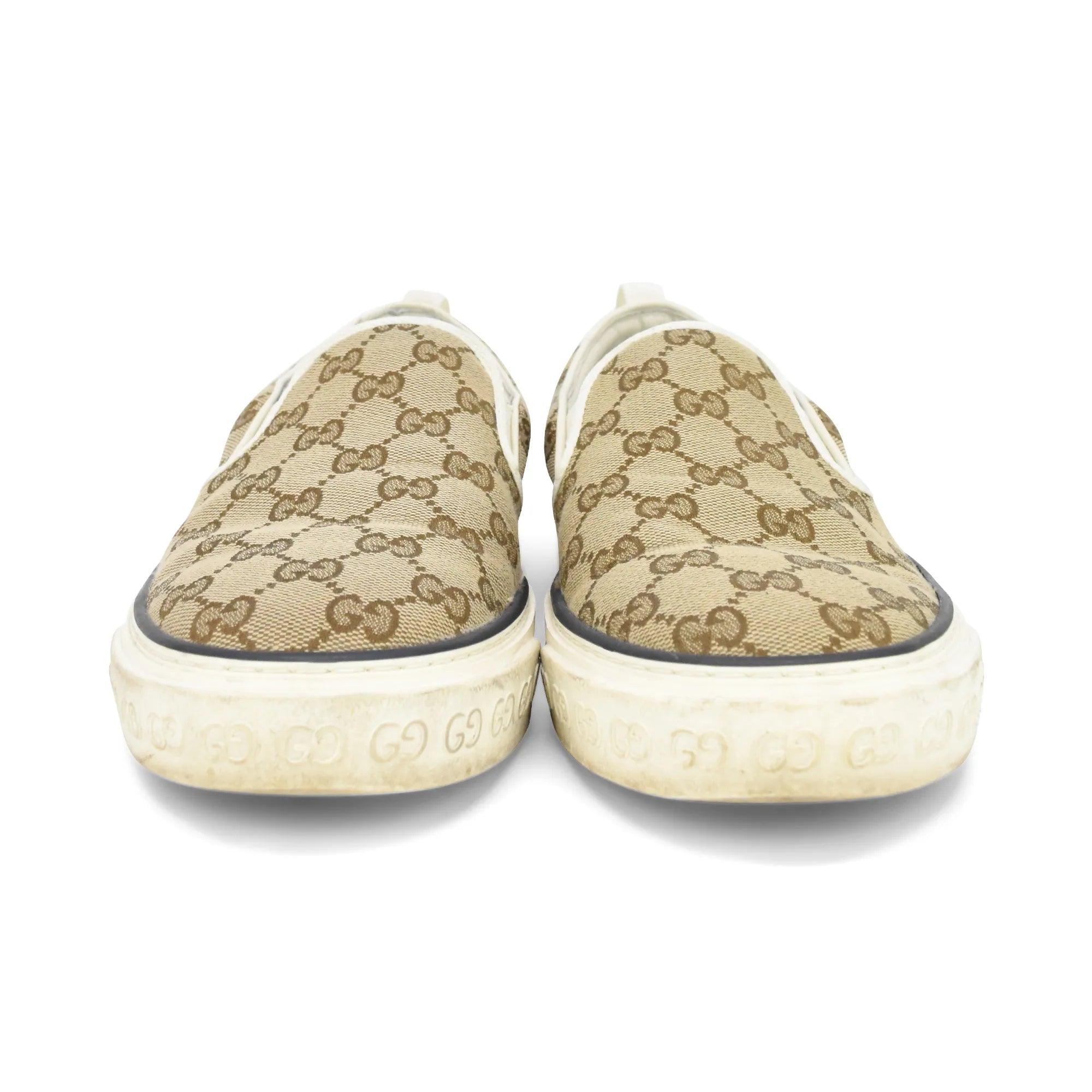 Gucci canvas slip on shop