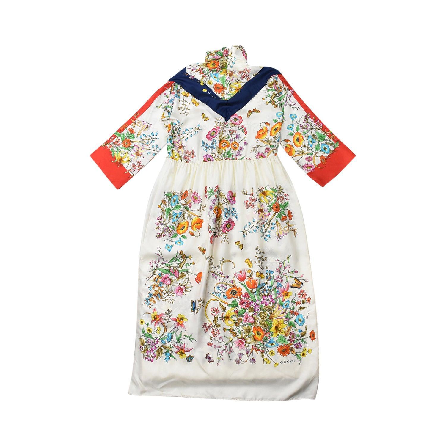 GUCCI White/Multi Womens Long SIZE 38 Dresses - Fashionably Yours