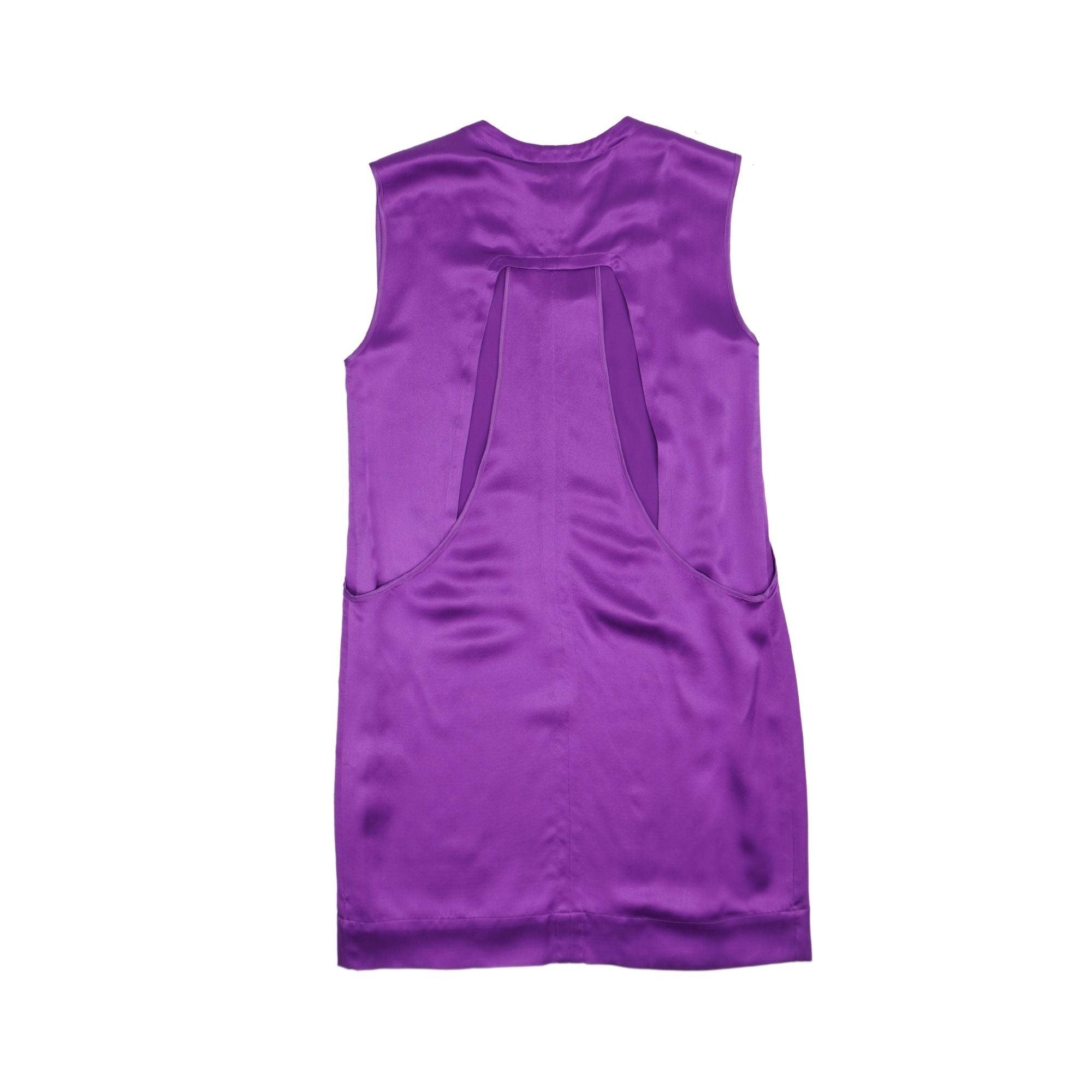 helmut lang purple dress Slim Fit Wool Dress