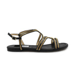 Jimmy Choo 'Nickel Flat' Sandals - Women's 37 - Fashionably Yours