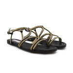 Jimmy Choo 'Nickel Flat' Sandals - Women's 37 - Fashionably Yours
