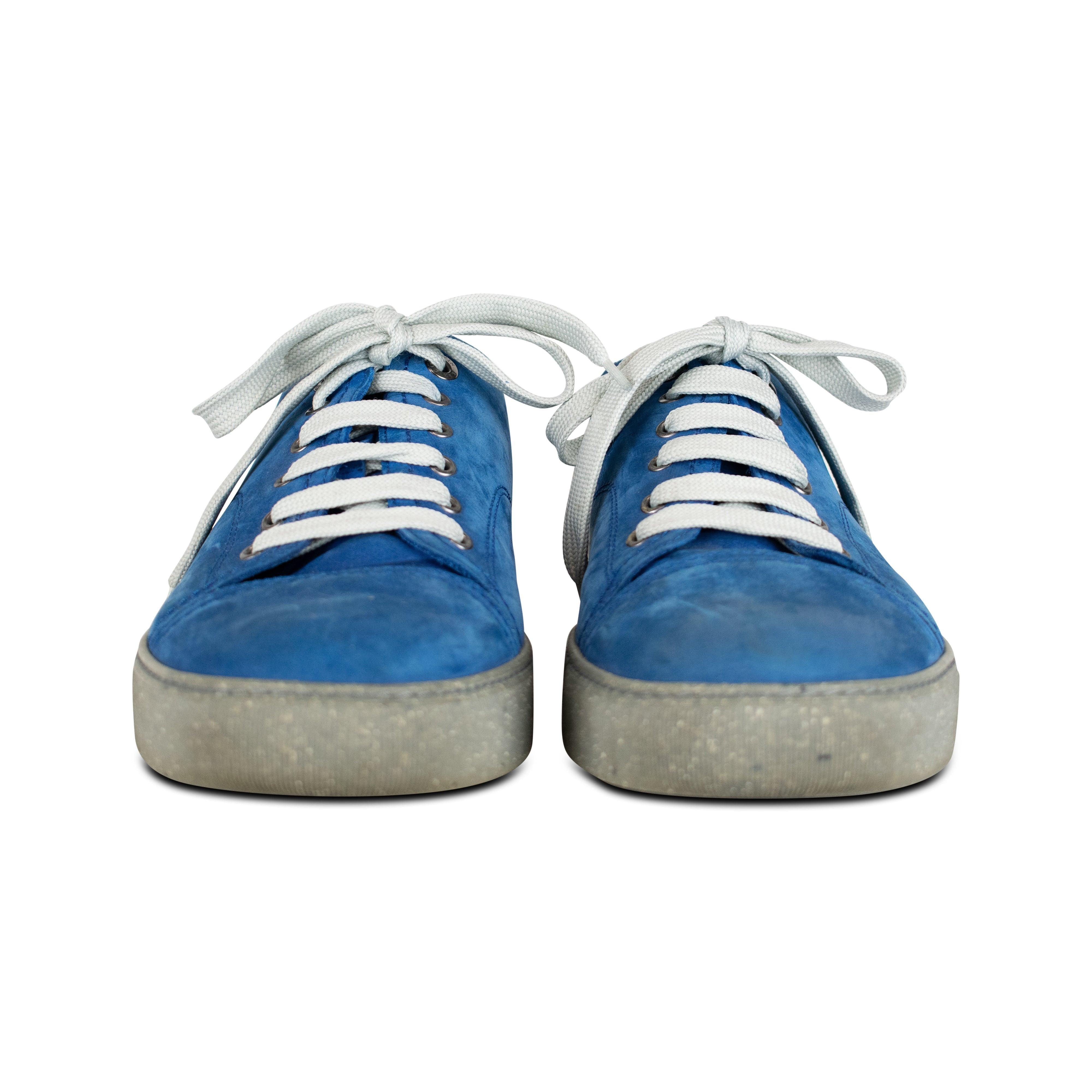 Lanvin blue suede on sale sneakers