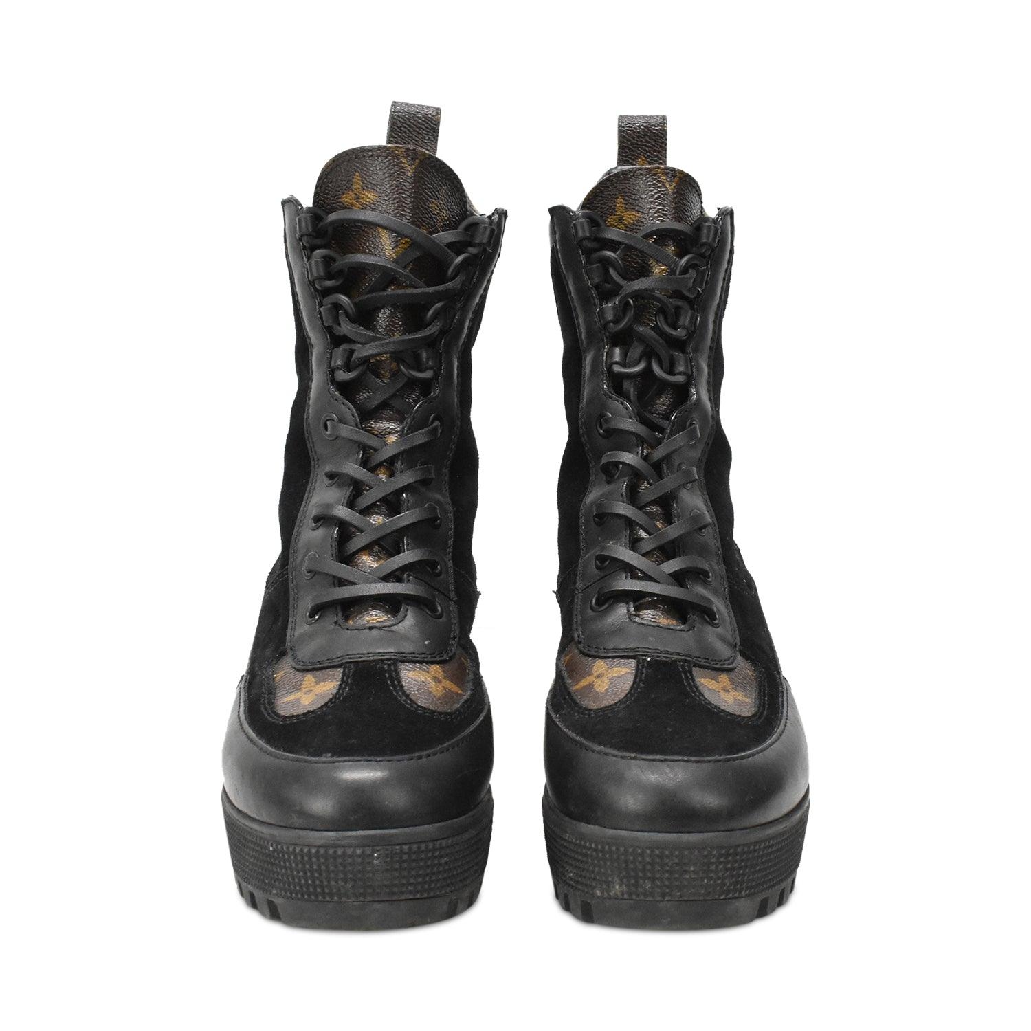 Louis vuitton black combat on sale boots