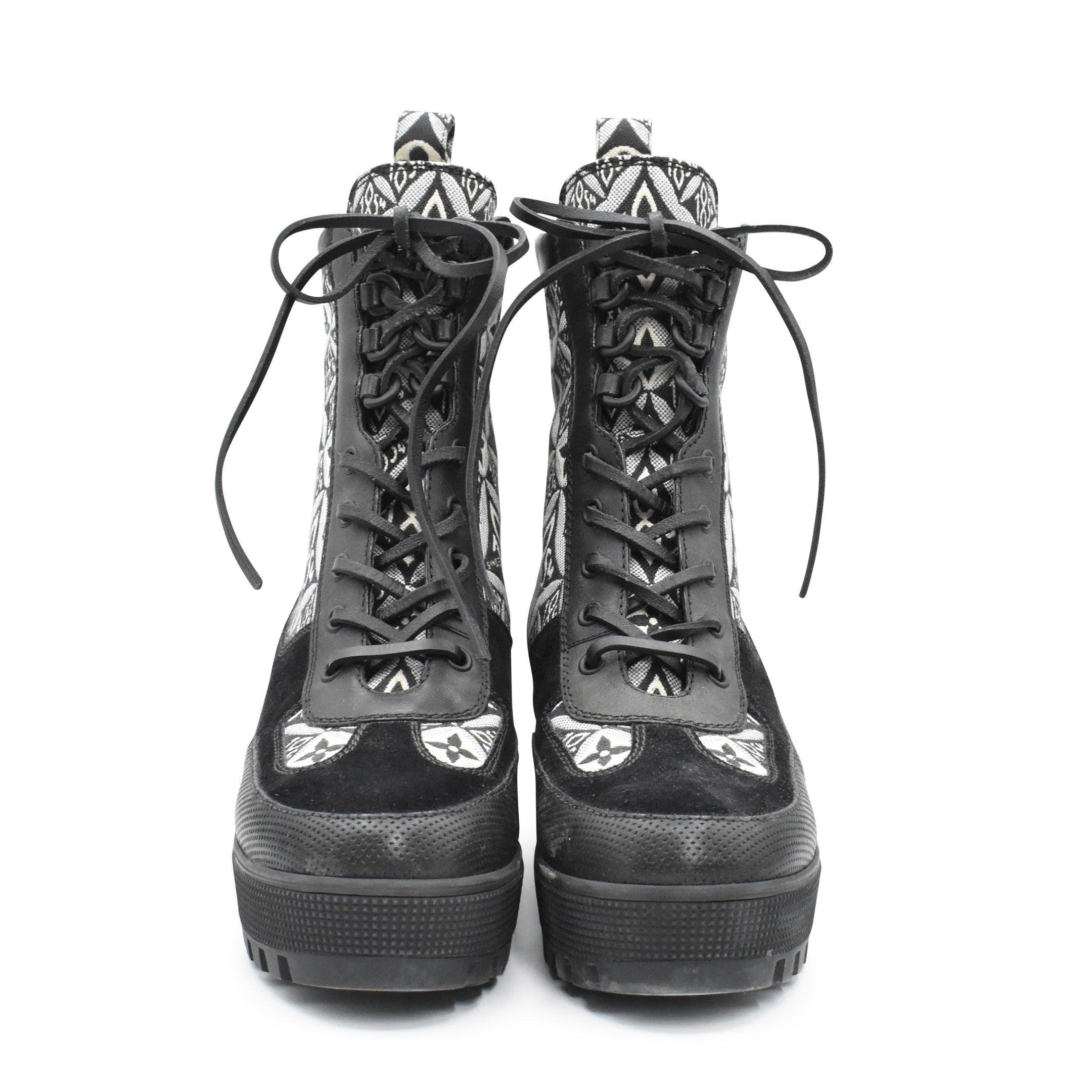 Louis Vuitton 'Laureate Desert Platform' Boots - Women's 38.5 - Fashionably Yours