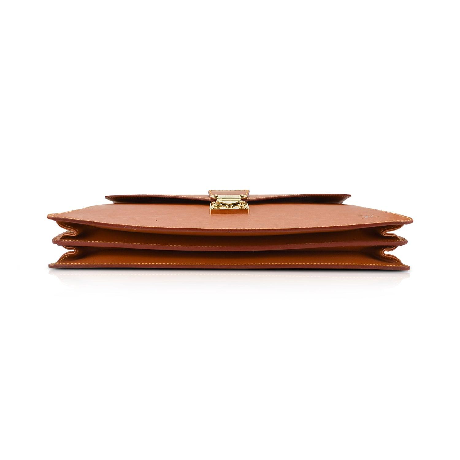 Serviette ambassadeur leather handbag Louis Vuitton Brown in Leather -  22783372