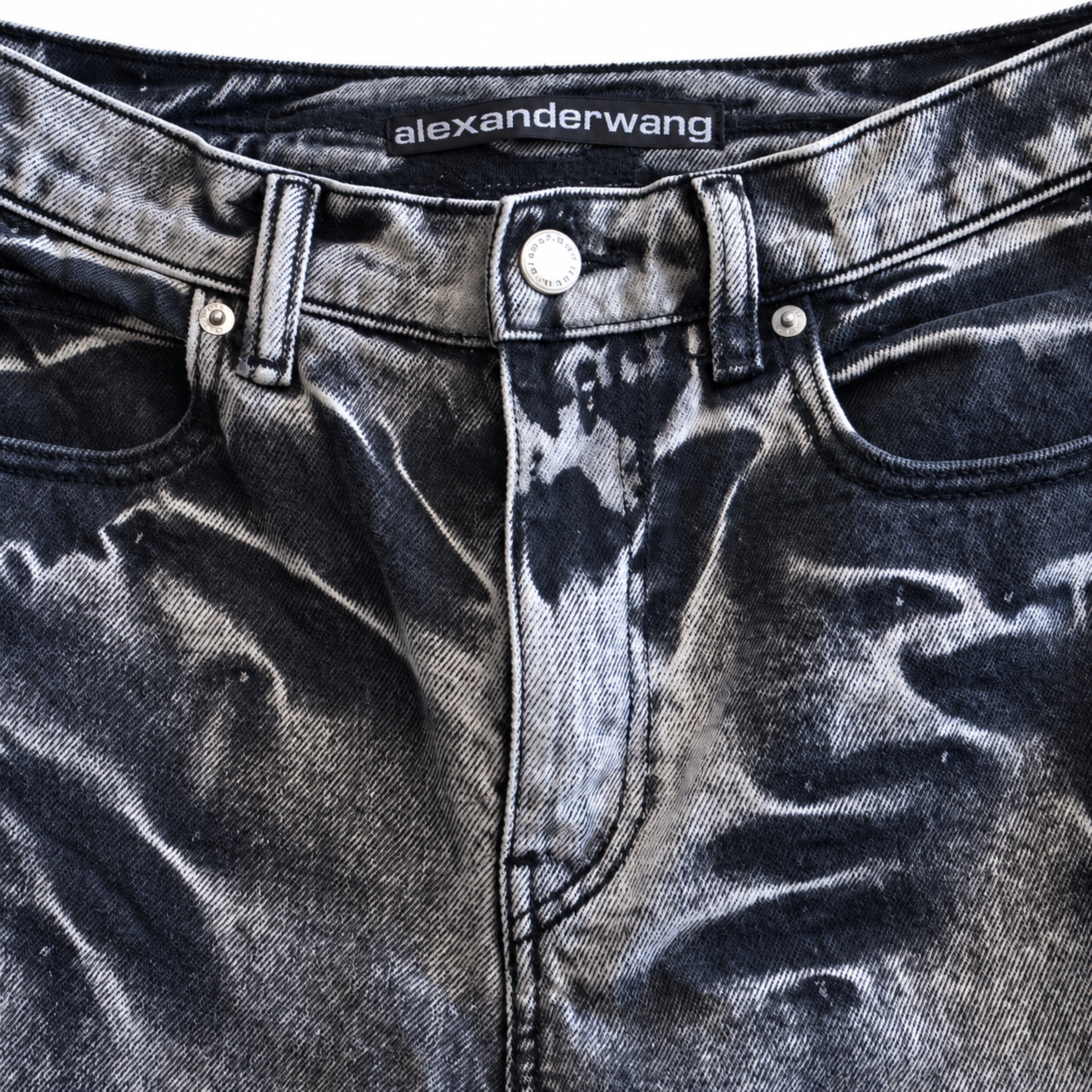 Alexander Wang Grey Washed Jeans detail