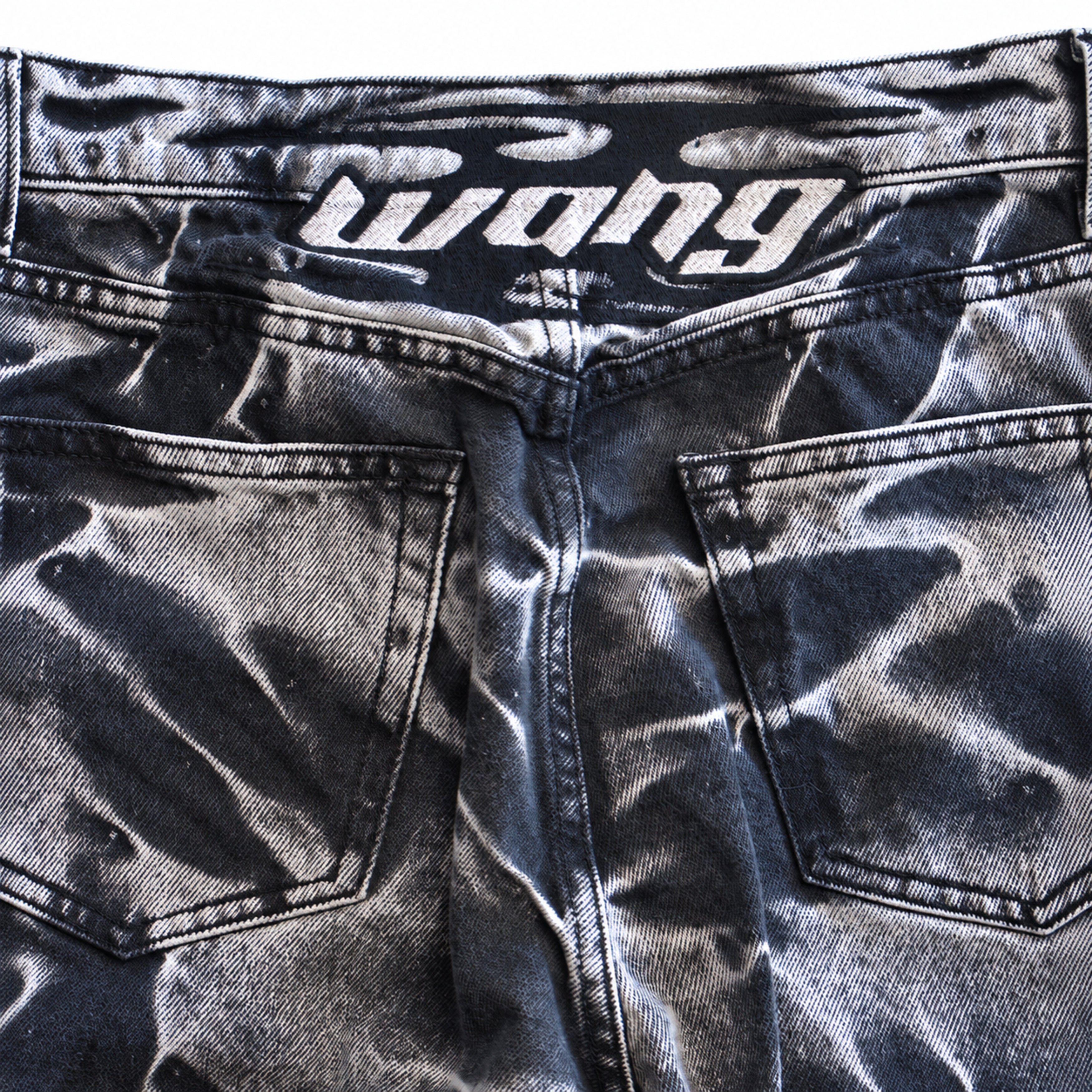Alexander Wang Grey Washed Jeans label detail