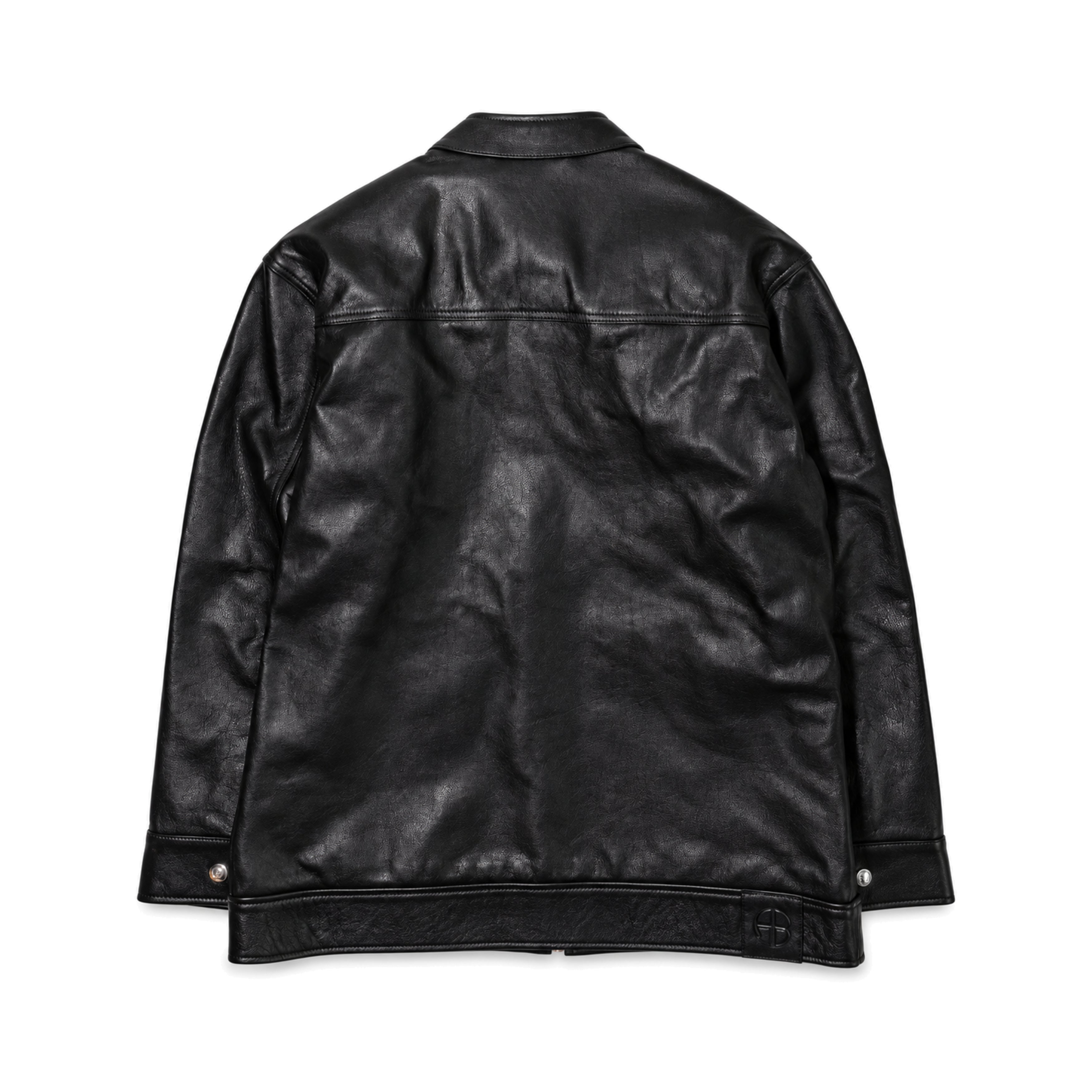 Anine Bing Black Leather Jacket back