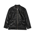 Anine Bing Black Leather Jacket front