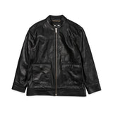 Anine Bing Black Leather Jacket front