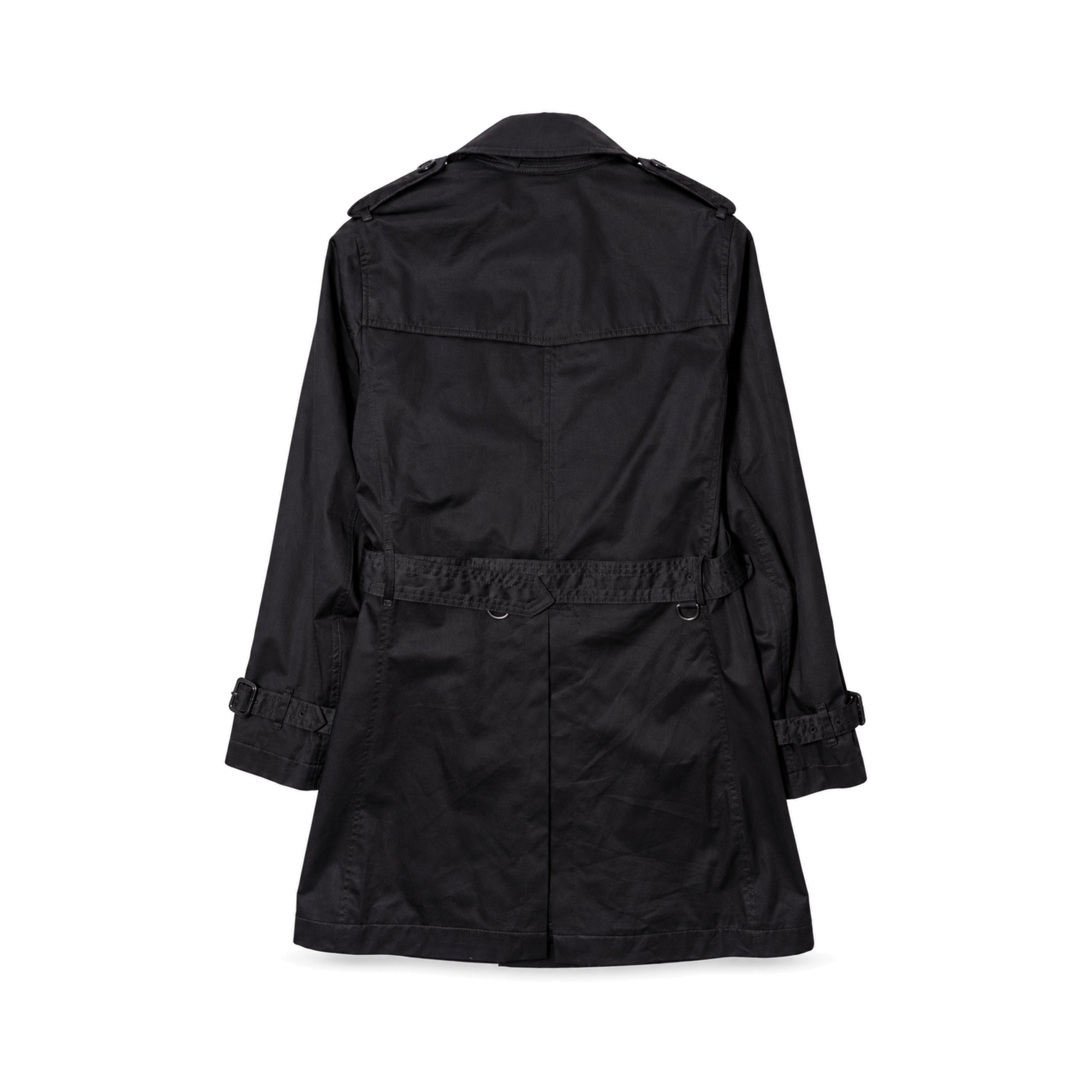 Burberry Black Trench Coat back